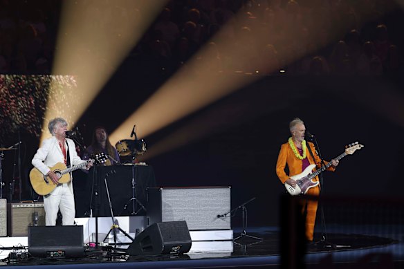 Crowded House set the playful tone for the evening with the between-song banter.