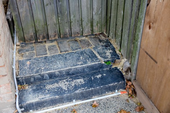 The excavation site sits next to the house at 1178 Botany Road.