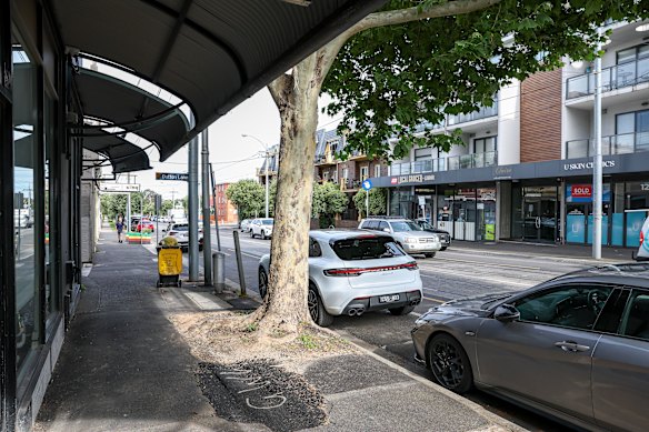 The stabbing crime scene in Ascot Vale.