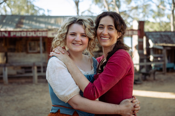 Danielle Walker and Claire Lovering on location in Maldon.