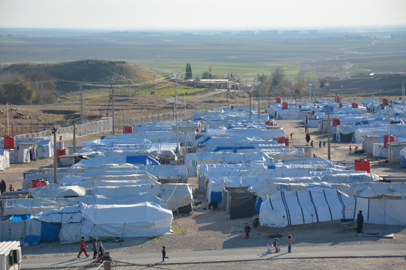 The al-Roj camp, where the Australian women and children are now held. 