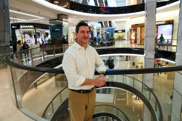 Scentre Group chief executive Elliott Rusanow at Westfield Bondi Junction.