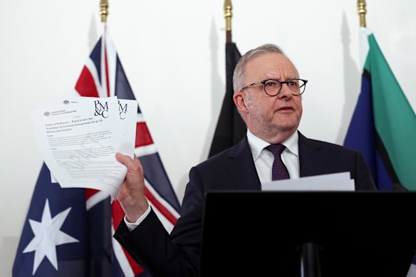 Anthony Albanese, in New York this week, has demanded answers from OpenAI chief executive Sam Altman about how an internal research model circumvented security blocks to access Australian data.