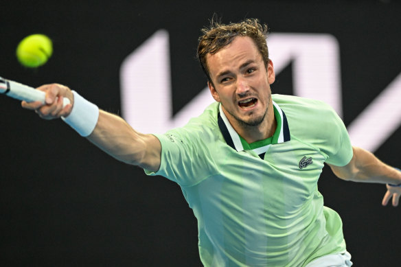 Daniil Medvedev beat hometown fan favourite Nick Kyrgios in the second round.