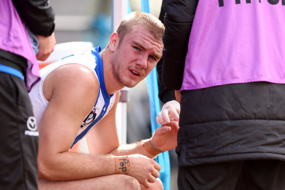 Jason Horne-Francis in a game with North Melbourne this year.