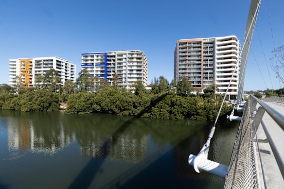 Built about 15 metres from the Parramatta River, Toplace’s Rivieria complex is still dealing with the impacts of the developer’s work.