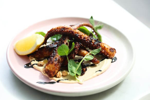 Char-grilled octopus at love.fish.