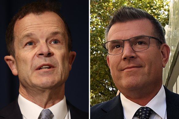 NSW Opposition Leader Mark Speakman and NSW Nationals leader Dugald Saunder