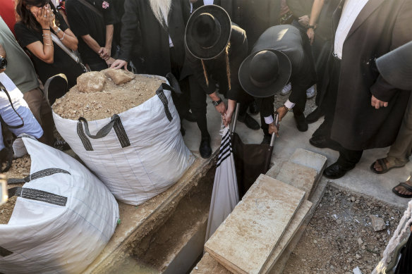 The burial of hostage Hersh Goldberg-Polin, whose body was found on Saturday.