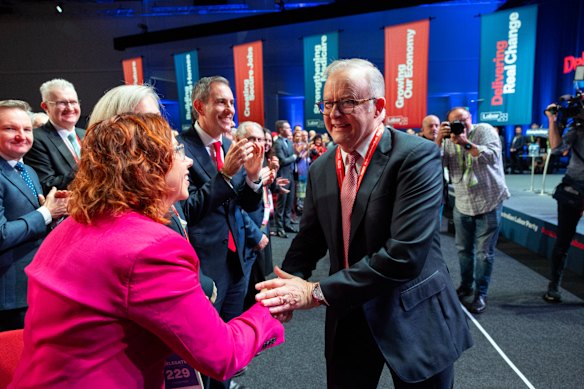 Prime Minister Anthony Albanese at the 50th Australian Labor Party Conference in Adelaide last week.