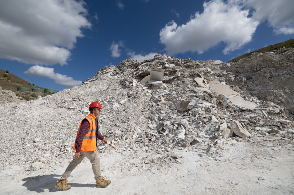 Christian Buxton’s plasterboard recycling business EcoGypsum is voluntarily reducing dust pollution.