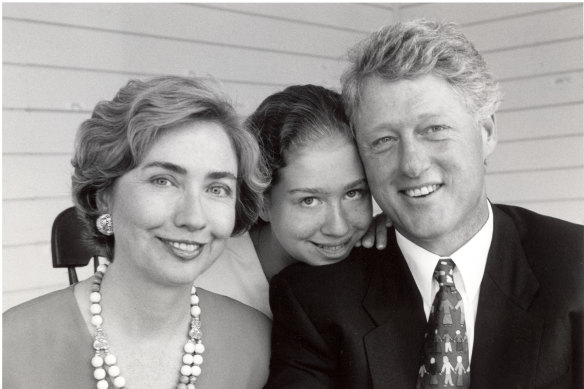 Hillary with Bill and daughter Chelsea in 1993.