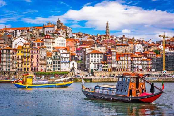 Porto, the Douro River and the old town skyline.
