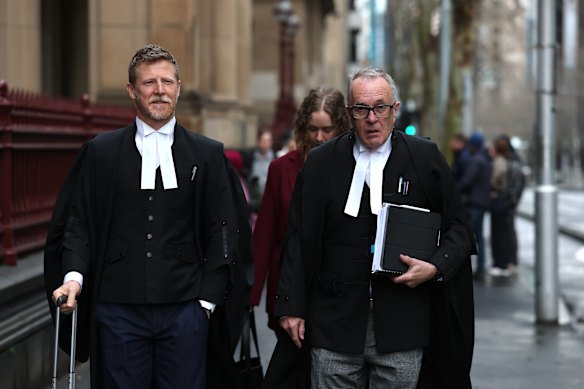 OPP director Brendan Kissane, KC, (right) alongside barrister Jeremy McWilliams.