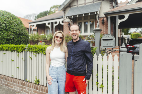 Elena and Jim Softsis outside their Croydon home, which is within the Malvern Hill Estate heritage conservation area.