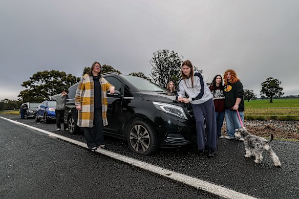 Rachel Welsh's car tire was damaged by a pothole on the Hume Highway. 
