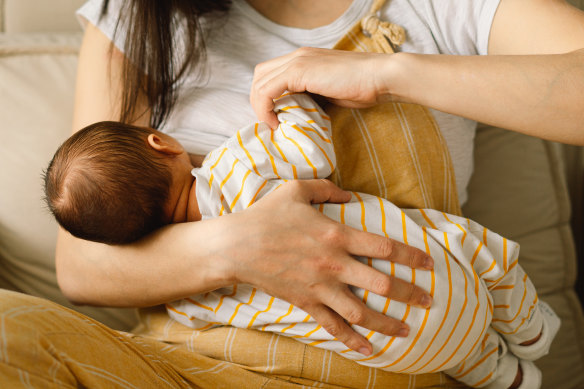 Mothers who breastfeed may notice their breasts become saggier over time.