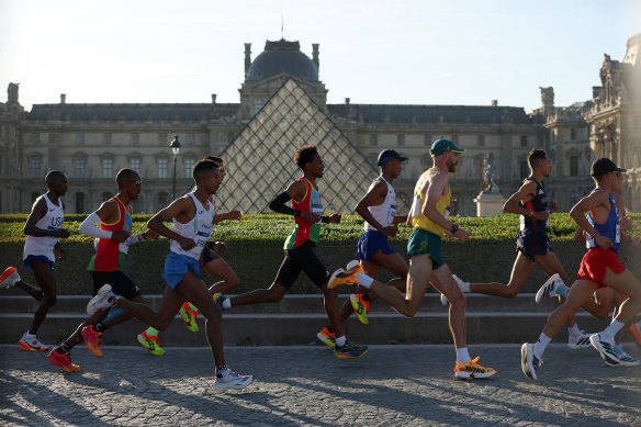 They ran past the Louvre, too.