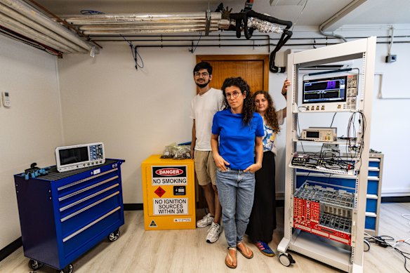 Dr Laura Manenti, and team Matilda Lawton and Tengiz Ibrayev, want to expand their map and are interested in investigating radon next. 