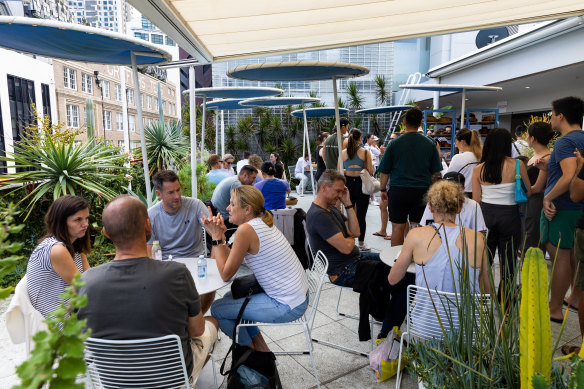 A.P. Bakery on the rooftop of Paramount House gets packed at the weekend.