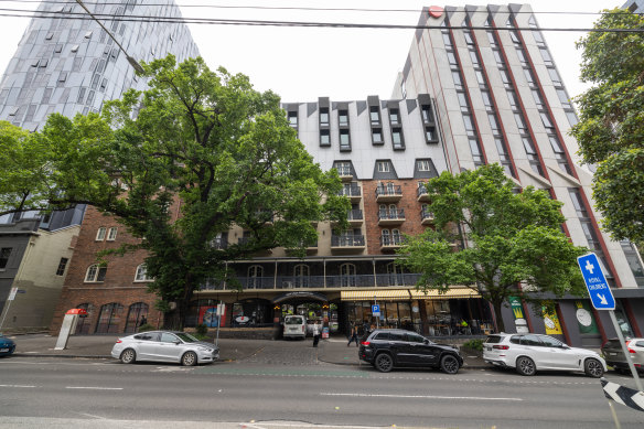 The RMIT Village building earmarked for redevelopment. 