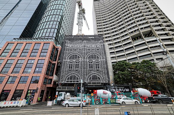 The historic Hotel Lindrum in Melbourne CBD is being transformed into a world-class 27-storey office tower.