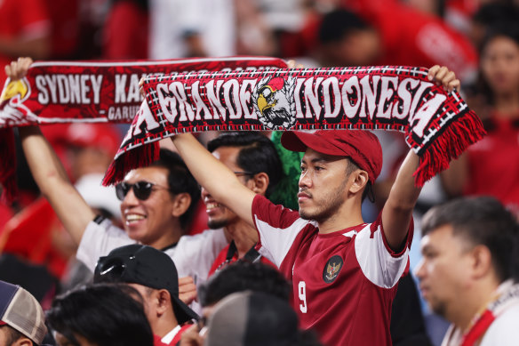 Indonesian fans in the crowd.