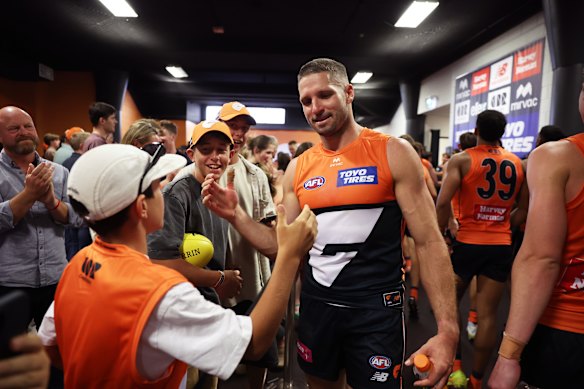 Jesse Hogan had a day out for the GWS Giants.