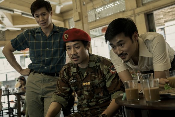 Hoa Xuande, Fred Nguyen Khan and Duy Nguyen in a scene from The Sympathizer.

The Sympathizer