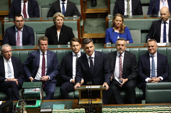 Angus Taylor’s budget reply has energised many Liberals who believe Labor’s budget has opened the door.