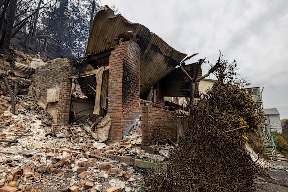 Sixteen houses were destroyed by the Koolewong bushfire.