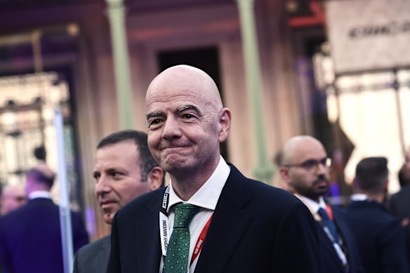 FIFA President Gianni Infantino attends the closing ceremony of the Esports World Cup in Paris on August 23.