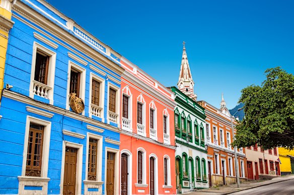 Colour your world … La Candelaria neighbourhood in the historic centre of Bogota, Colombia.