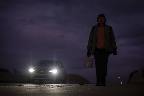 Nasreen Mohamed walks for almost half an hour most days to reach her closest bus stop in Wyndham Vale.