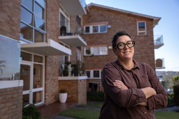 Karin Aubrey is getting shared solar on her Sydney apartment block but supports plug-in solar as an option in the market.