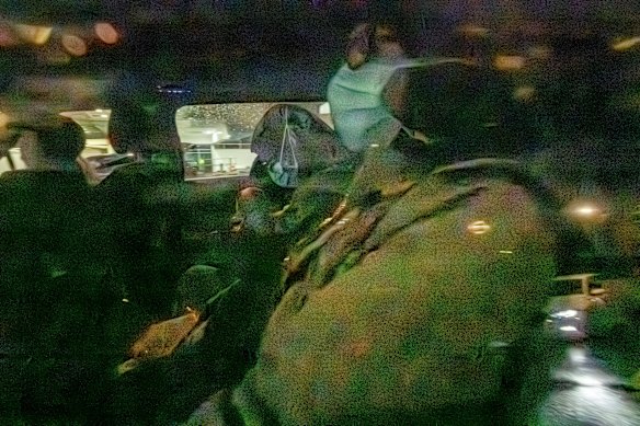 So-called ISIS brides and their children leave Sydney Airport last night.