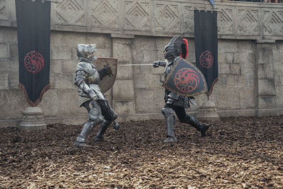 Fabien Frankel and Matt Smith do battle in House of the Dragon.