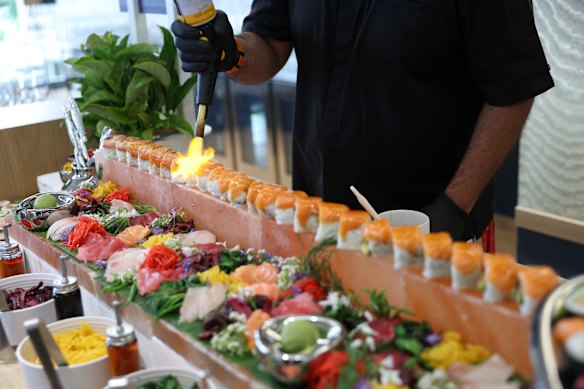 Delights on offer in the Crown marquee.