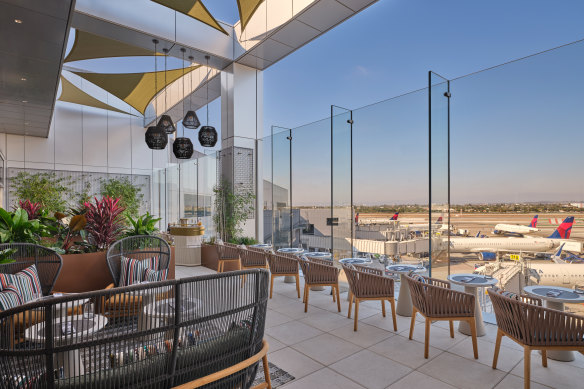 The Delta One Lounge at
Los Angeles Airport caters for long-haul passengers.