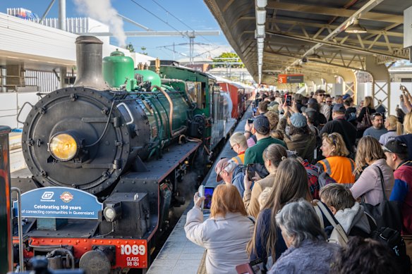 The BB18 ¼ steam engine 1089 also came out for Queensland Rail’s 160th birthday celebrations last month.