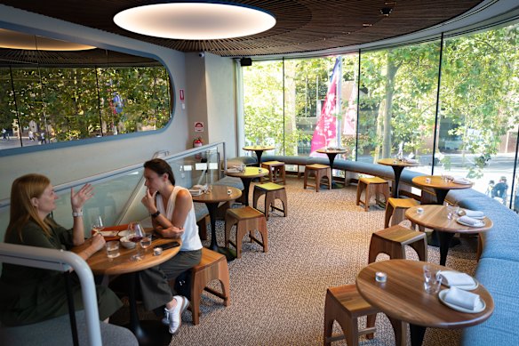 Aalia Wine Room spans two levels, each with a distinct vibe.