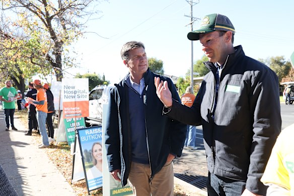 Nationals leader Matt Canavan (right) is viewed as a critical ally to Taylor in the fight against One Nation.