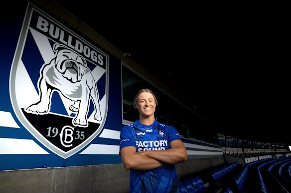 Tayla Preston in the stands at Belmore.