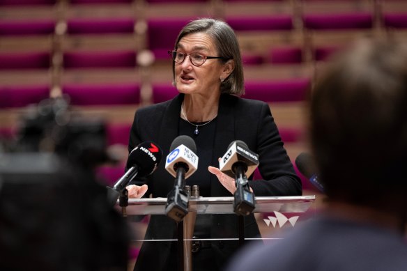 Opera House chief executive Louise Herron at the unveiling of the refurbished Concert Hall on Thursday.