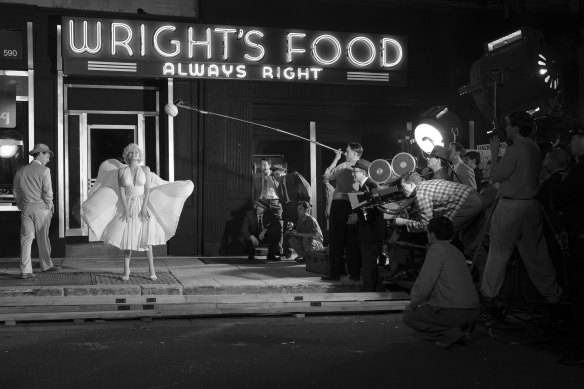 The famous subway grate scene from Seven-Year Itch, one of many iconic images recreated in the film.