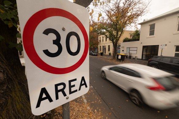 The 30km/h speed limit in the City of Yarra.
