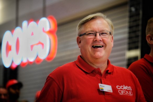 Coles chief executive Steven Cain.