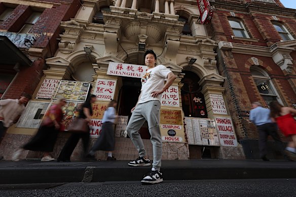 Shanghai Village owner Andy Chen outside his busy venue in Chinatown.