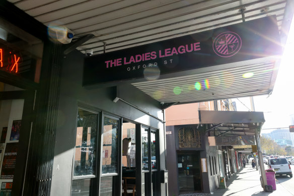 When it opens, the two-storey Ladies League will have a bar downstairs and a viewing lounge upstairs.