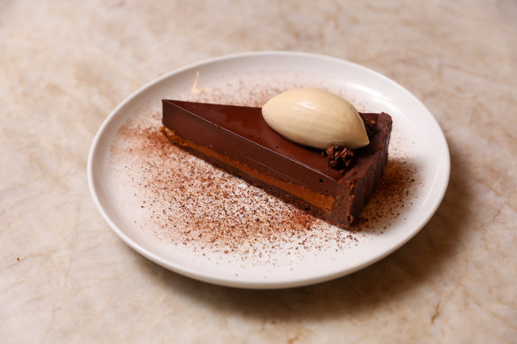 Valrhona chocolate tart.